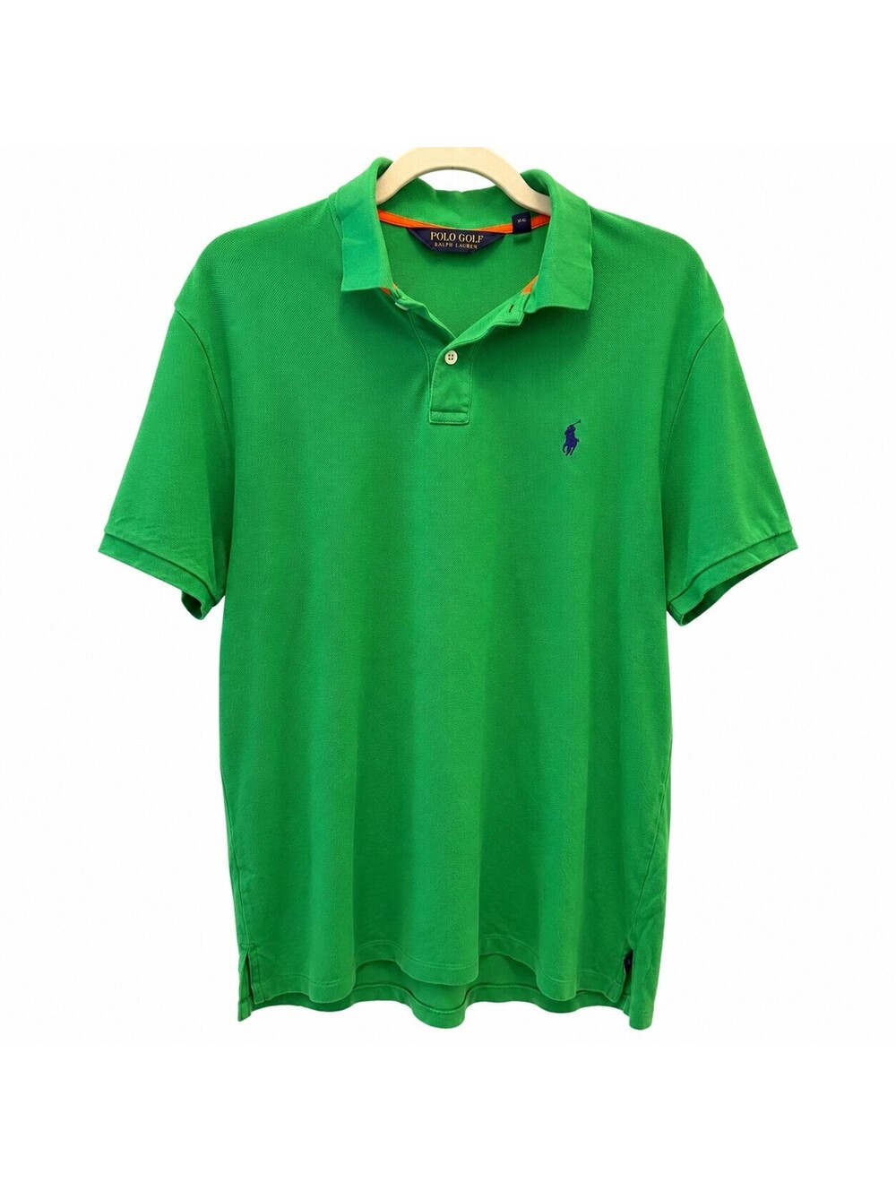 Polo Golf Ralph Lauren Men's Large Green Polo Shirt Cotton Elastane Blend